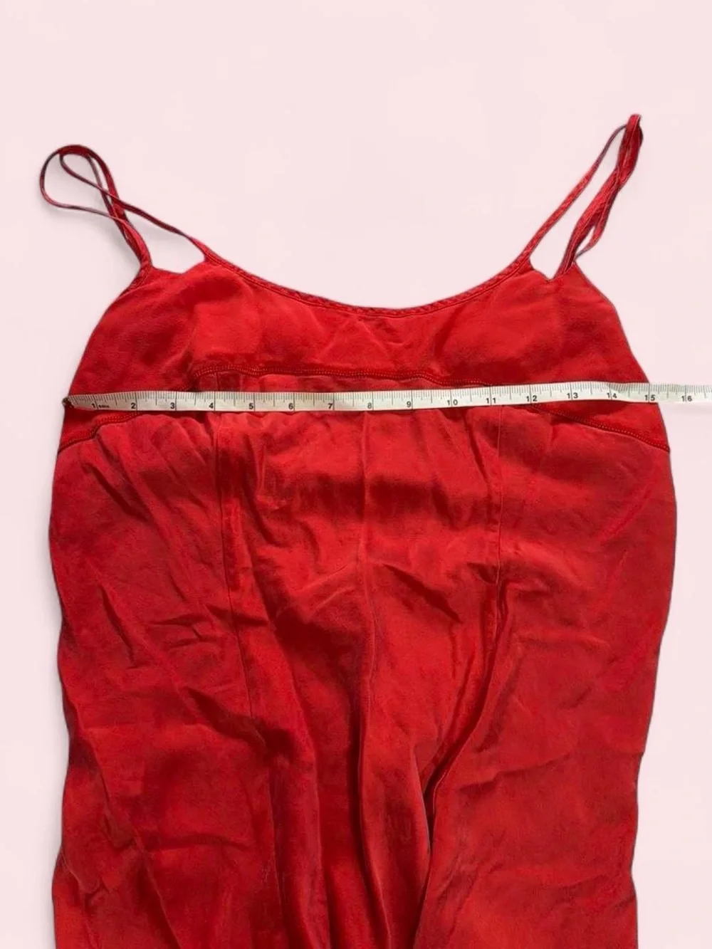 1997 Victoria's Secret Red 100% silk slip dress